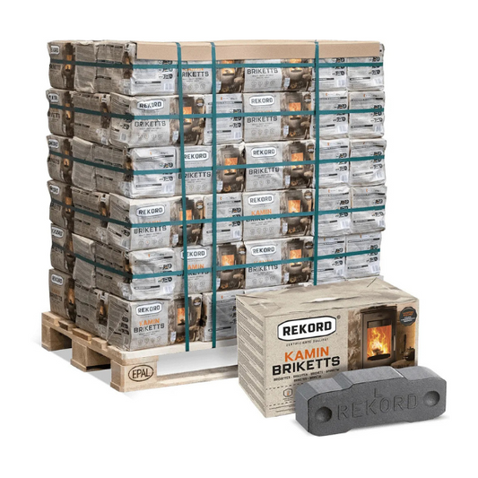 Rekord Braunkohlebriketts 10kg x 90 Paket 900kg Palette