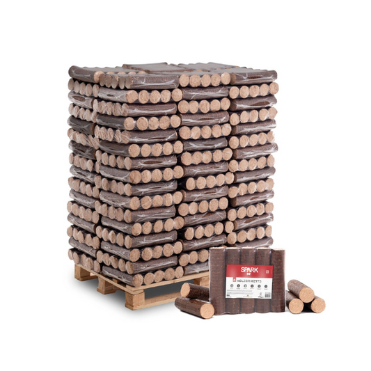 SPARK Holzbriketts Rund, 960 kg Palette