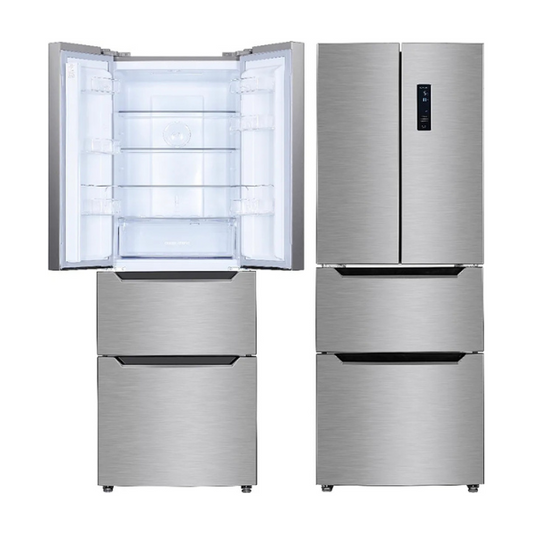 Wolkenstein FD351.4NF IX French Door Kühl-Gefrierkombination, 320 L, Inox, NoFrost, Touchdisplay
