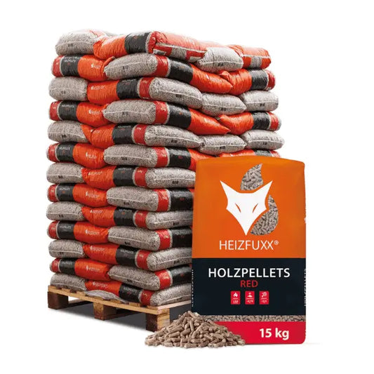Heizfuxx Holzpellets Red – 975 kg Palette (65 x 15 kg Säcke) - FERDALIN UG